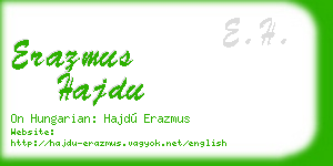 erazmus hajdu business card