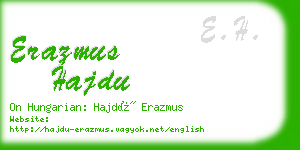 erazmus hajdu business card